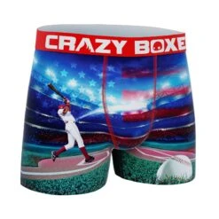 CRAZYBOXER All Stars Baseball Men's Boxer Briefs -Crazy Boxer CBALS0101BASE 3