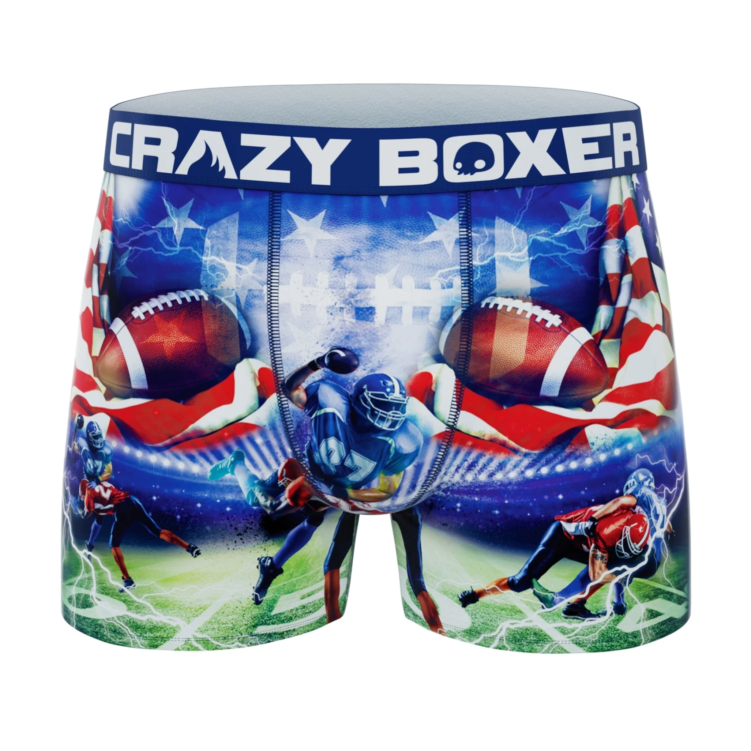 CRAZYBOXER All Stars American Football Men's Boxer Briefs 1 CRAZYBOXER All Stars American Football Men's Boxer Briefs