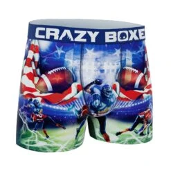 CRAZYBOXER All Stars American Football Men's Boxer Briefs 6 CRAZYBOXER All Stars American Football Men's Boxer Briefs -Crazy Boxer CBALS0101FOOT 3