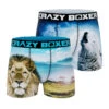 CRAZYBOXER All Star Wolf Lion Men's Boxer Briefs (2 Pack)
