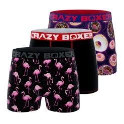 CRAZYBOXER Tropical Donut Men's Boxer Briefs (3 Pack)