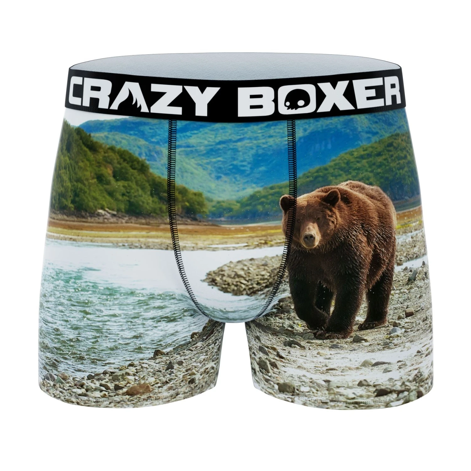 CRAZYBOXER All Star Fish Grizzly Black Men's Boxer Briefs (3 Pack) 2 CRAZYBOXER All Star Fish Grizzly Black Men's Boxer Briefs (3 Pack) - Image 2