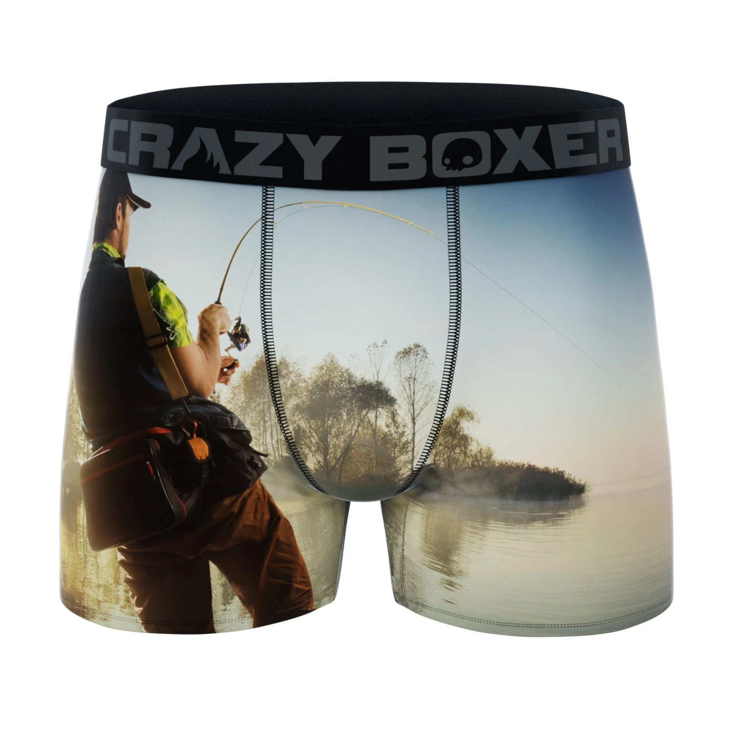 CRAZYBOXER All Star Fish Grizzly Black Men's Boxer Briefs (3 Pack) 6 CRAZYBOXER All Star Fish Grizzly Black Men's Boxer Briefs (3 Pack) - Image 6