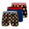 CRAZYBOXER All Star Burgers Blue Men's Boxer Briefs (3 Pack)