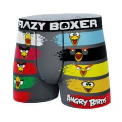 CRAZYBOXER Angry Birds Men's Boxer Briefs (Creative Packaging) -Crazy Boxer CBANG0101LINEN 4