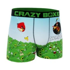 CRAZYBOXER Angry Bird Attack The Pigs Men's Boxer Briefs 6 CRAZYBOXER Angry Bird Attack The Pigs Men's Boxer Briefs -Crazy Boxer CBANG0101PLA2 3
