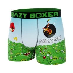 CRAZYBOXER Angry Bird Attack The Pigs Men's Boxer Briefs 7 CRAZYBOXER Angry Bird Attack The Pigs Men's Boxer Briefs -Crazy Boxer CBANG0101PLA2 4