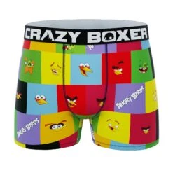 CRAZYBOXER Angry Birds Attack The Pigs Men's Boxer Briefs (3 Pack) -Crazy Boxer CBANG0101X3A2 5