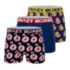 CRAZYBOXER Tropical Duck Donuts Men's Boxer Briefs (3 Pack)
