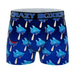 Men's 5-Pack Rhino, Bull, Shark Boxer Briefs -Crazy Boxer CBANI01X5A4 12