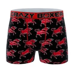 Men's 5-Pack Rhino, Bull, Shark Boxer Briefs -Crazy Boxer CBANI01X5A4 8