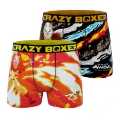 CRAZYBOXER Avatar Elements Men's Boxer Briefs (Pack 2)