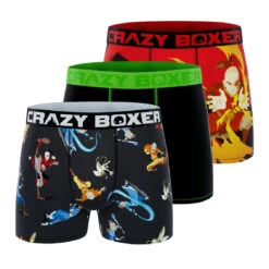 CRAZYBOXER Avatar Zuko + Black + Avatar Men's Boxer Briefs (3 Pack)