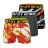 CRAZYBOXER Avatar Fire Men's Boxer Briefs (3 Pack)