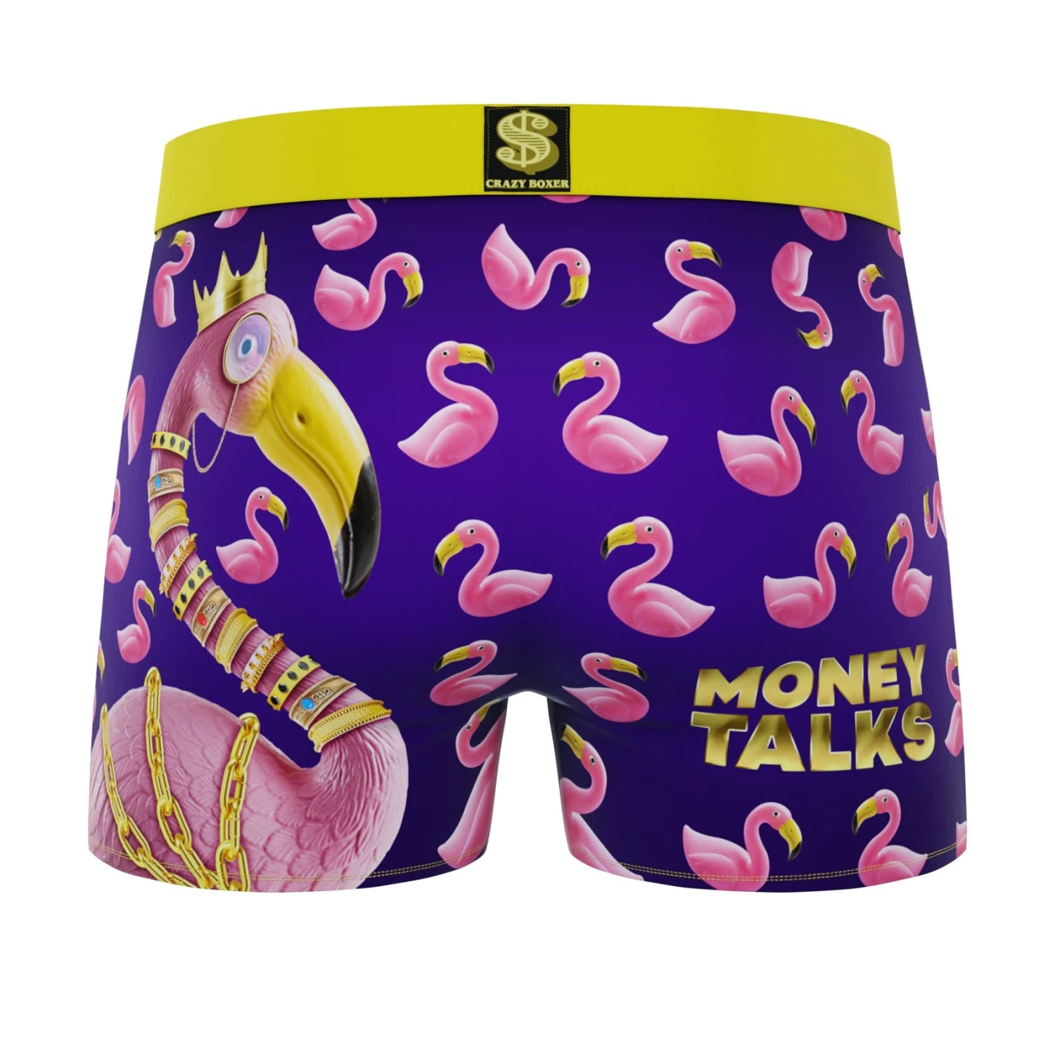 CRAZYBOXER Bling Bling Flamingo Men's Boxer Briefs 2 CRAZYBOXER Bling Bling Flamingo Men's Boxer Briefs - Image 2