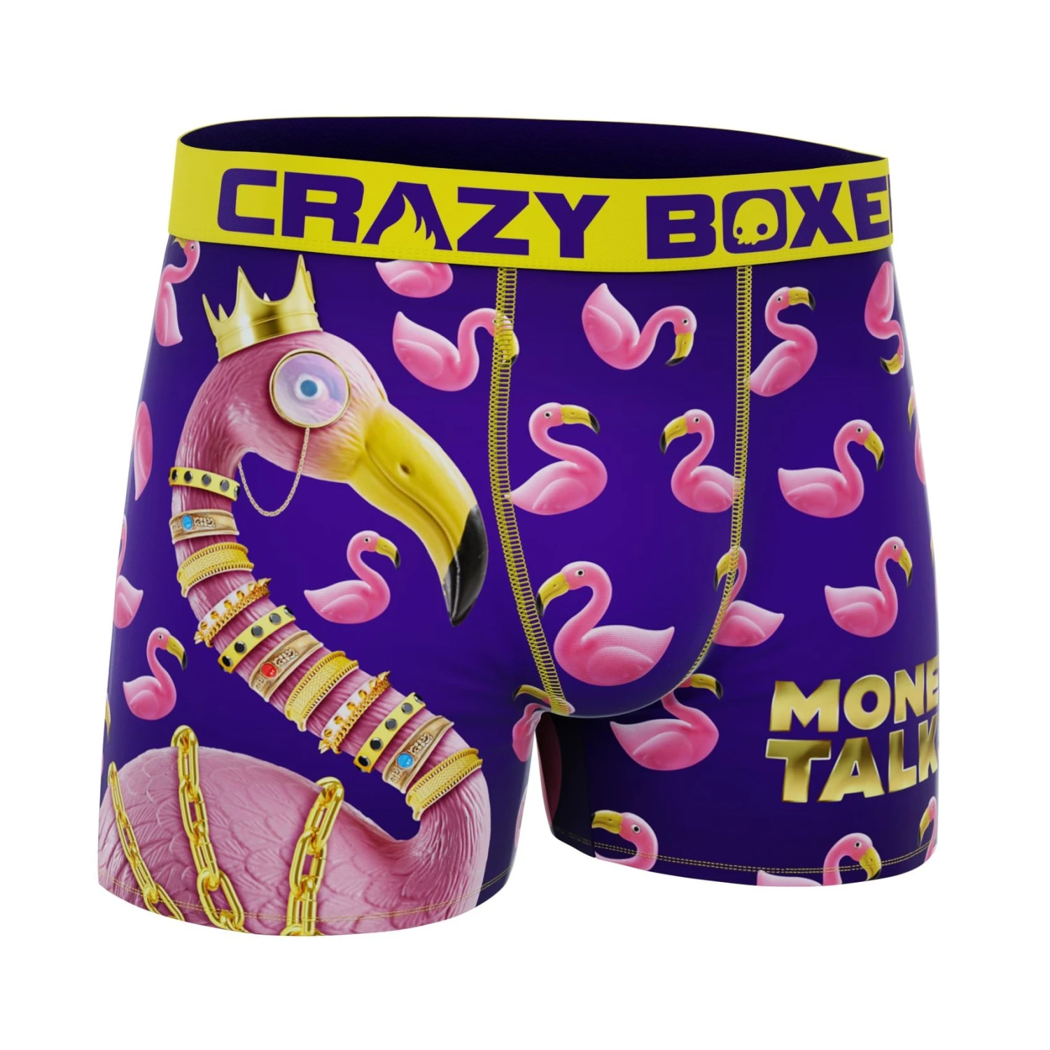 CRAZYBOXER Bling Bling Flamingo Men's Boxer Briefs 3 CRAZYBOXER Bling Bling Flamingo Men's Boxer Briefs - Image 3