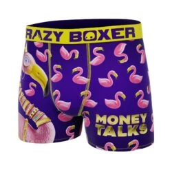 CRAZYBOXER Bling Bling Flamingo Men's Boxer Briefs 7 CRAZYBOXER Bling Bling Flamingo Men's Boxer Briefs -Crazy Boxer CBBLI0101PINK 4