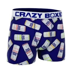 CRAZYBOXER Bud Light Can Men's Boxer Briefs -Crazy Boxer CBBUD0101CAN1 3