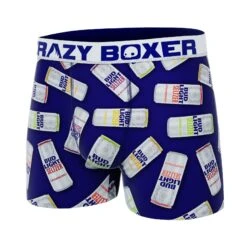 CRAZYBOXER Bud Light Can Men's Boxer Briefs -Crazy Boxer CBBUD0101CAN1 4