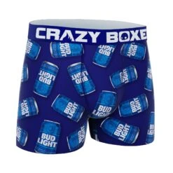 CRAZYBOXER Bud Light Cann Men's Boxer Briefs 6 CRAZYBOXER Bud Light Cann Men's Boxer Briefs -Crazy Boxer CBBUD0101CAN2B 3