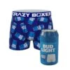 CRAZYBOXER Bud Light Men's Boxer Briefs (Creative Packaging)