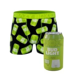 CRAZYBOXER Bud Light Cann Lime Men's Boxer Briefs (Creative Packaging)