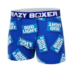 CRAZYBOXER Bud Light Logo Men's Boxer Briefs -Crazy Boxer CBBUD0101LOGOB 4
