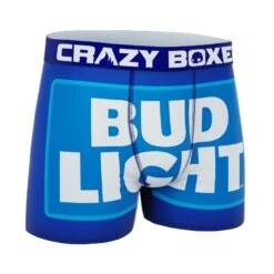 CRAZYBOXER Bud Light Logo Logo Men's Boxer Briefs (Creative Packaging) -Crazy Boxer CBBUD0101PLAC 3
