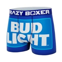 CRAZYBOXER Bud Light Logo Logo Men's Boxer Briefs (Creative Packaging) -Crazy Boxer CBBUD0101PLAC 4