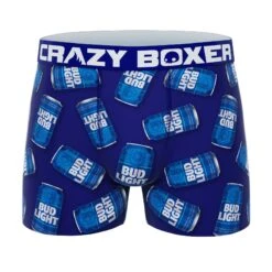 CRAZYBOXER Bud Light Logo Men's Boxer Briefs (Pack 2) -Crazy Boxer CBBUD0101X2A2 3
