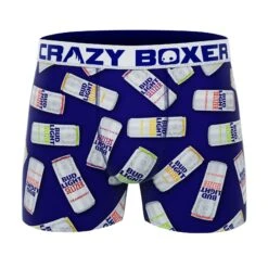 CRAZYBOXER Bud Light Cann Men's Boxer Briefs ( Pack 3) -Crazy Boxer CBBUD0101X3A4 8