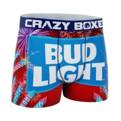 CRAZYBOXER Bud Light Fireworks Men's Boxer Briefs -Crazy Boxer CBBUD01024JUL 3