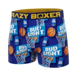 CRAZYBOXER Bud Light Basketball Men's Boxer Briefs -Crazy Boxer CBBUD0102BASK 4