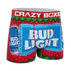 CRAZYBOXER Bud Light Holiday Men's Boxer Briefs -Crazy Boxer CBBUD0102XMAS 3
