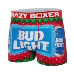 CRAZYBOXER Bud Light Holiday Men's Boxer Briefs -Crazy Boxer CBBUD0102XMAS 4