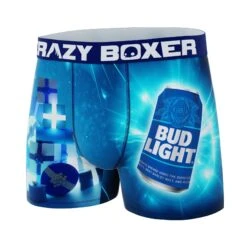 CRAZYBOXER Bud Light Cann Novelty Men's Boxer Briefs -Crazy Boxer CBBUD0102XMS3 4