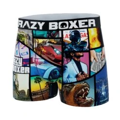 CRAZYBOXER Theft Auto Men's Boxer Briefs -Crazy Boxer CBCAS0101GTA2 4