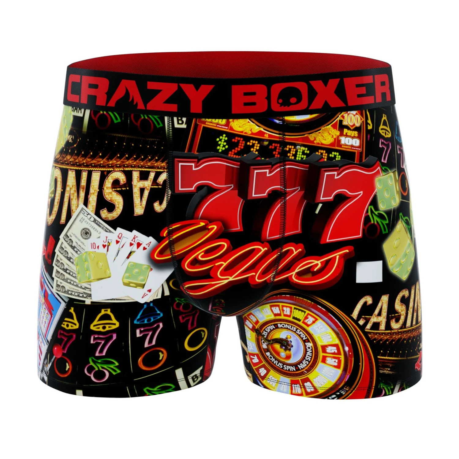 CRAZYBOXER Casino In Vegas Men's Boxer Briefs (2 Pack) 2 CRAZYBOXER Casino In Vegas Men's Boxer Briefs (2 Pack) - Image 2