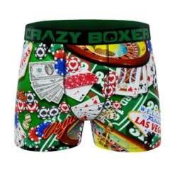 CRAZYBOXER Casino In Vegas Men's Boxer Briefs (2 Pack) 8 CRAZYBOXER Casino In Vegas Men's Boxer Briefs (2 Pack) -Crazy Boxer CBCAS0101X2A1 3