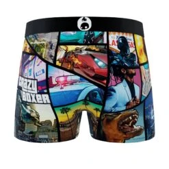 CRAZYBOXER Theft Auto Men's Boxer Briefs (3 Pack) -Crazy Boxer CBCAS0101X3A3 2