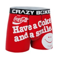 CRAZYBOXER Coca-Cola Have A Coke & A Smile Men's Boxer Briefs (Creative Packaging) -Crazy Boxer CBCOC01SMILN 3