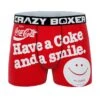CRAZYBOXER Coca-Cola Have A Coke And A Smile Men's Boxer Briefs (Tin)
