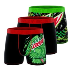 CRAZYBOXER Mountain Dew Red Men's Boxer Briefs (3 Pack)