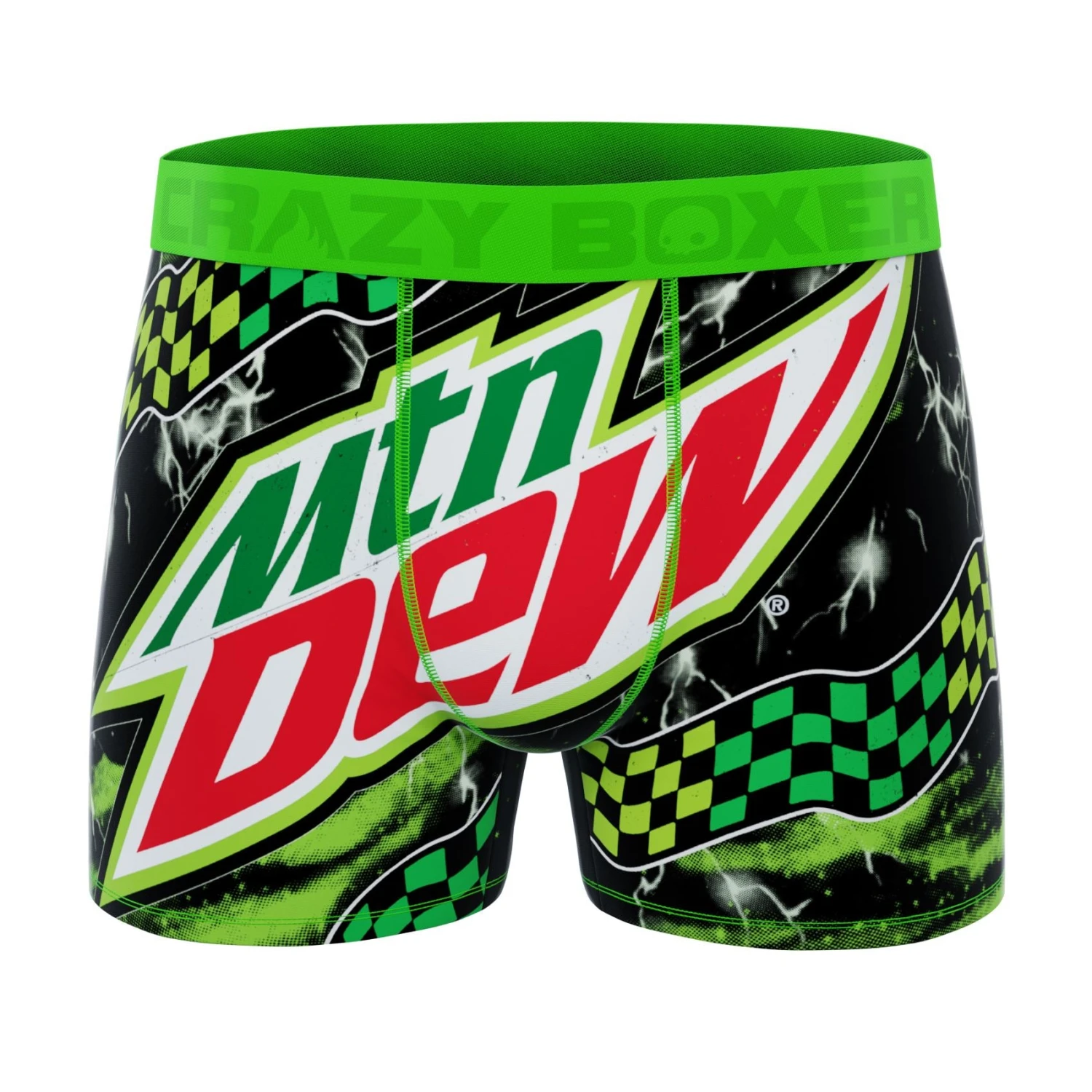 CRAZYBOXER Mountain Dew Black Men's Boxer Briefs (3 Pack) 2 CRAZYBOXER Mountain Dew Black Men's Boxer Briefs (3 Pack) - Image 2
