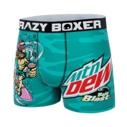 CRAZYBOXER Mountain Dew Baja Blast Men's Boxer Briefs (Creative Packaging) -Crazy Boxer CBDEW0103BAJAN 4