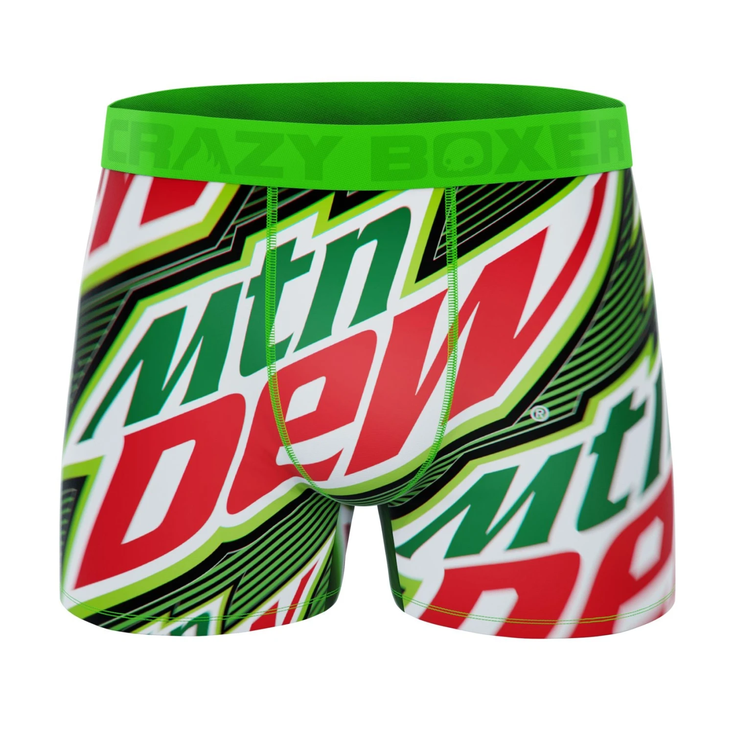 CRAZYBOXER Mountain Dew Logo Men's Boxer Briefs (Creative Packaging) 2 CRAZYBOXER Mountain Dew Logo Men's Boxer Briefs (Creative Packaging) - Image 2