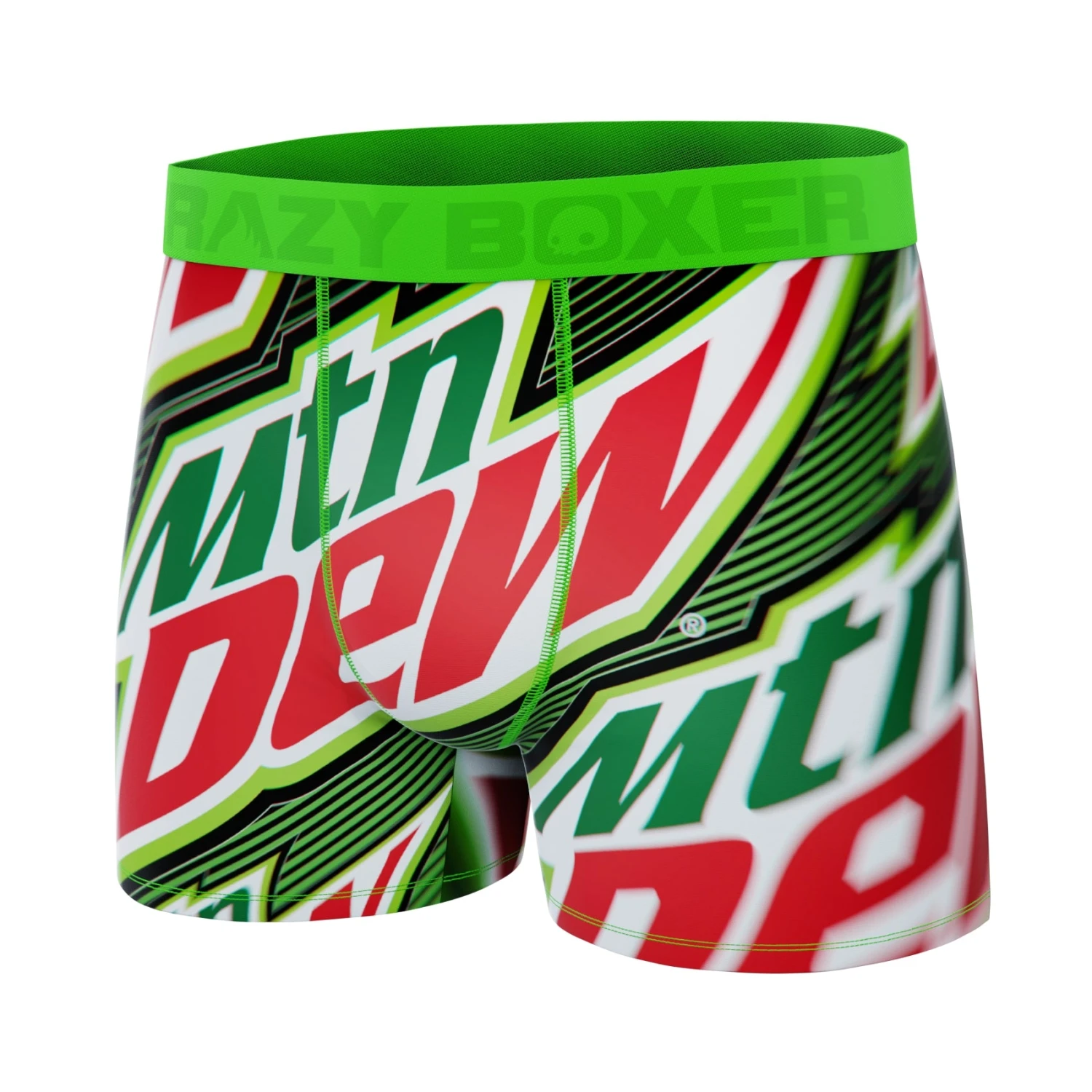 CRAZYBOXER Mountain Dew Logo Men's Boxer Briefs (Creative Packaging) 5 CRAZYBOXER Mountain Dew Logo Men's Boxer Briefs (Creative Packaging) - Image 5