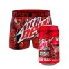 CRAZYBOXER Mountain Dew Code Red Men's Boxer Briefs (Creative Packaging)