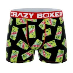 CRAZYBOXER Mountain Dew Logo Men's Boxer Briefs (3 Pack) -Crazy Boxer CBDEW0103X3A1W 5