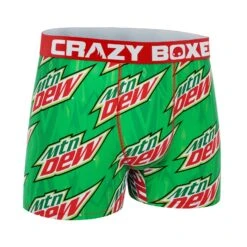 CRAZYBOXER Moutain Dew Logo Men's Boxer Briefs -Crazy Boxer CBDEW01LOGO 3